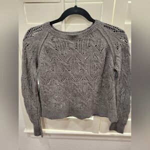 360 Cashmere Charcoal Knit Women's Sweater